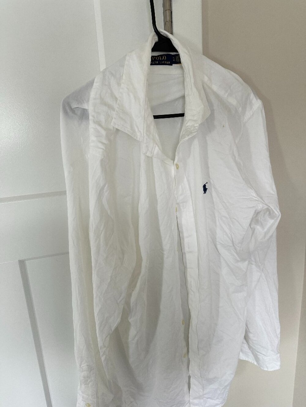 Men's White Polo Ralph Luaren XL Dress Shirt